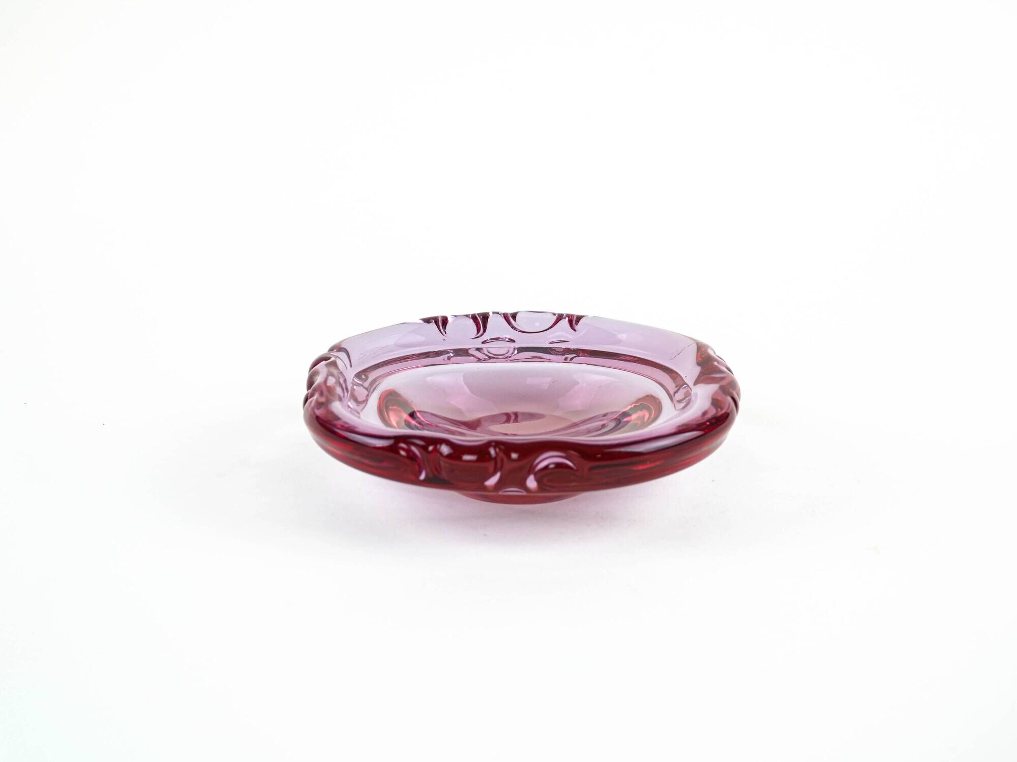 Rosamund Glass Platter by Christer Holmgren for Holmegaard, Denmark, 1960s