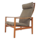 Mid-century oak high back lounge chair by Hartmut Lohmeyer for Wilkhahn, Germany 1960's