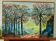 Huile sur toile suédoise originale vintage – « Arbres d'automne »