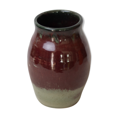 Vase en grès couleur sang de boeuf