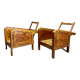 Fauteuils de véranda vintage en bois avec marqueterie incrustée 1930s