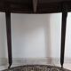Old half-moon table or serving trolley on wheels