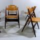 Set of 6 Egon Eiermann SE 18 folding chairs Wilde + Spieth, 1950s