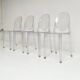 4 chaises Victoria Ghost de Philippe Starck pour Kartell, après 2000