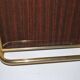 Tray in gilded brass and mahogany melamine wood, 1960-1970