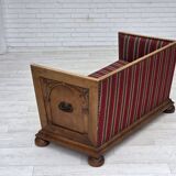 1960s, Danish 2-seater sofa, original condition, furniture wool, oak wood.