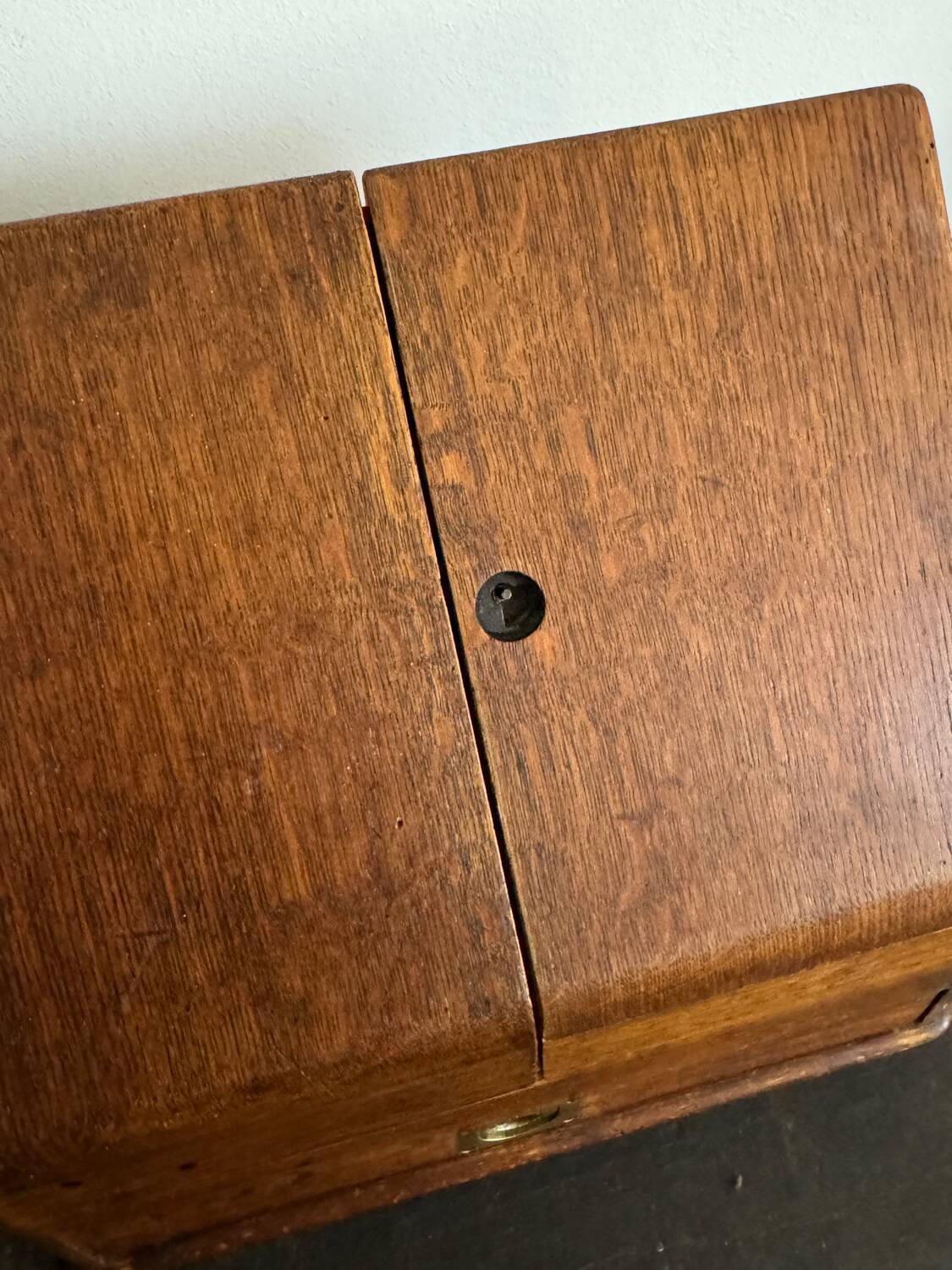 Small wooden mail storage unit