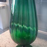 Vintage empoli crystal cup vase