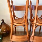 Set of 6 Luterma bistro chairs in beech wood 40-50s