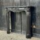Louis XV style fireplace in black Belgian marble circa 1880