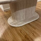 Table base effet travertin