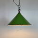 Industrial British Green Enamel Factory Pendant Lamp, 1950s