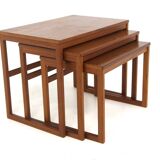 Svante Skogh teak nesting tables for Seffle Möbelfabrik, Sweden, 1960s