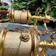 2 wall sconces in brass Empire style