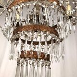 Chandelier with crystal pendants with seven lights, Louis XVI style