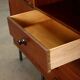 High metal cabinet with mahogany veneer, Italy 1960s
