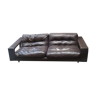 4-seater sofa in dark brown leather from steiner by designer pascal daveluy model