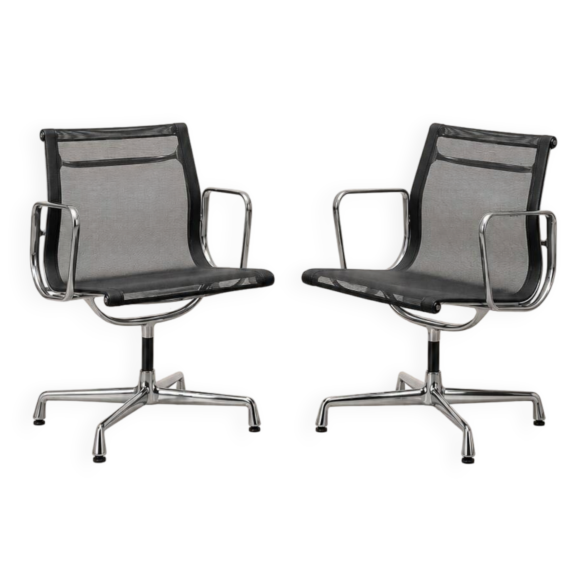 2 chaises de bureau Vitra Charles & Ray Eames EA 103 Aluminium