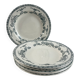 Set of 6 deep plates in ironstone Ninon 24cm