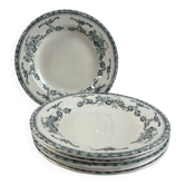 Set of 6 deep plates in ironstone Ninon 24cm