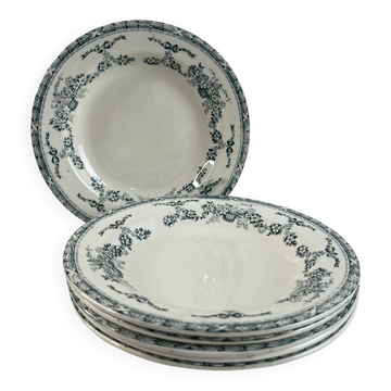 Lot de 6 assiettes creuses en terre de fer Ninon 24cm