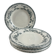 Set of 6 deep plates in ironstone Ninon 24cm