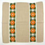 2 tablecloths & 10 napkins in beige dralon 1970
