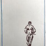 Pierre buraglio, standing station, 1996. lithograph signed in pencil