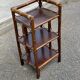 Vintage rattan and wicker shelf, 3 levels, 70cm