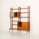 Scandinavian free standing teak wall unit, Norway 1960s.