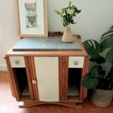 Bedside end of art deco sofa