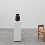 Rare Rustic wabi sabi style vase in solid wood, France 1800s