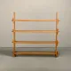 Shelf in Brutalist Henning Kjærnulf or Arts and Crafts style solid Oak 1960