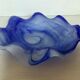 Cobalt blue glass ring with a scalloped edge