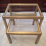 Aluminium and glass nesting tables