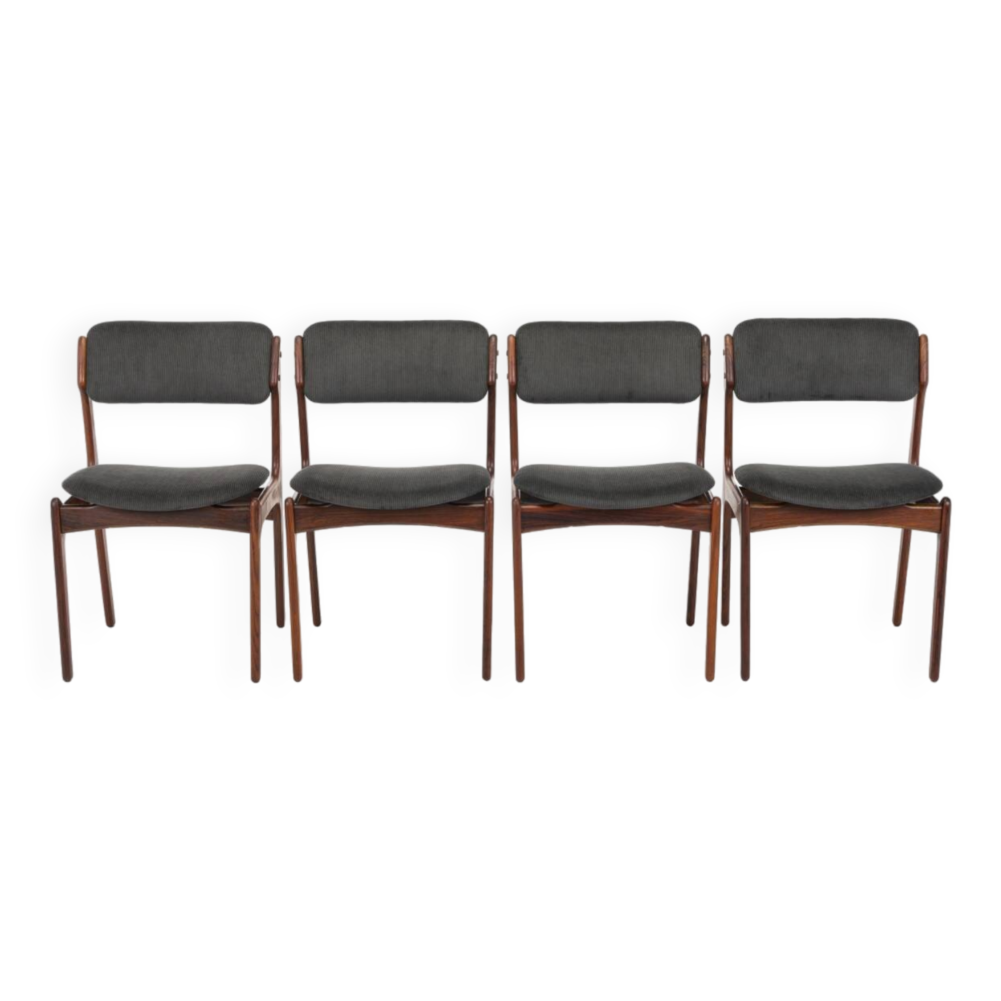 Lot de 4 chaises de salle à manger « Modèle 49 » par Erik Buch pour OD Møbler, Danemark, années 1960