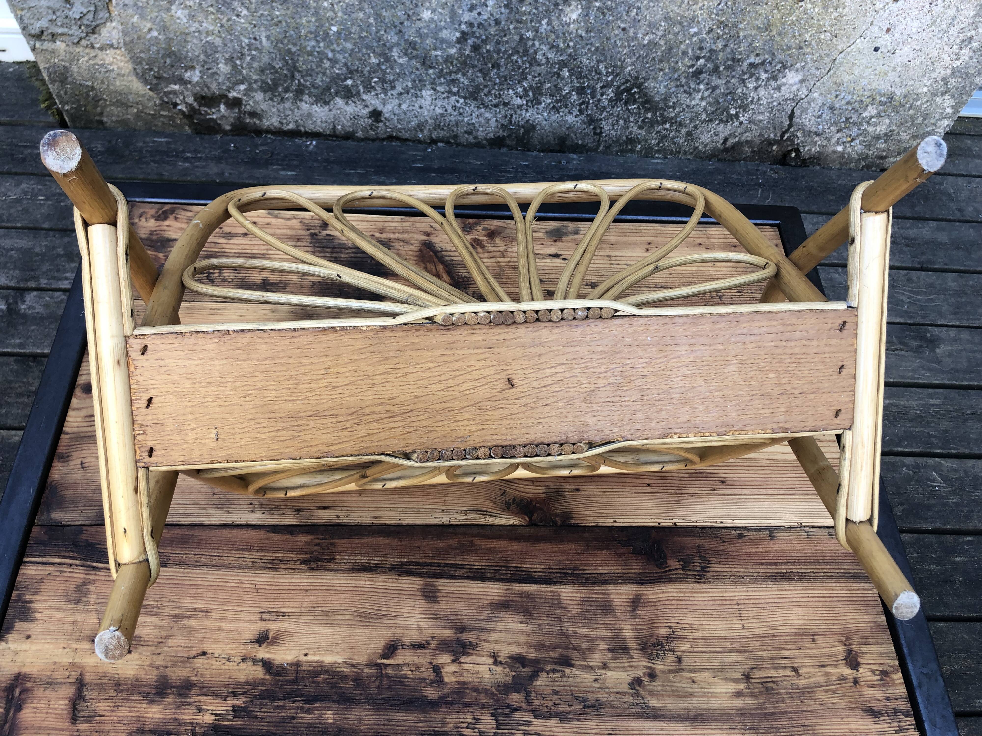 Rattan magazine holders