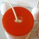 Set de 3 suspensions en opaline orange vintage