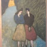 Painting The Confidence, the Two Friends, 20th Century