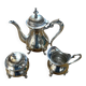 3-piece tea/coffee service in silver-plated metal by silversmith François Frionnet