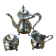 3-piece tea/coffee service in silver-plated metal by silversmith François Frionnet