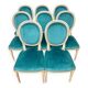8 chaises à médaillon de style Louis XVI