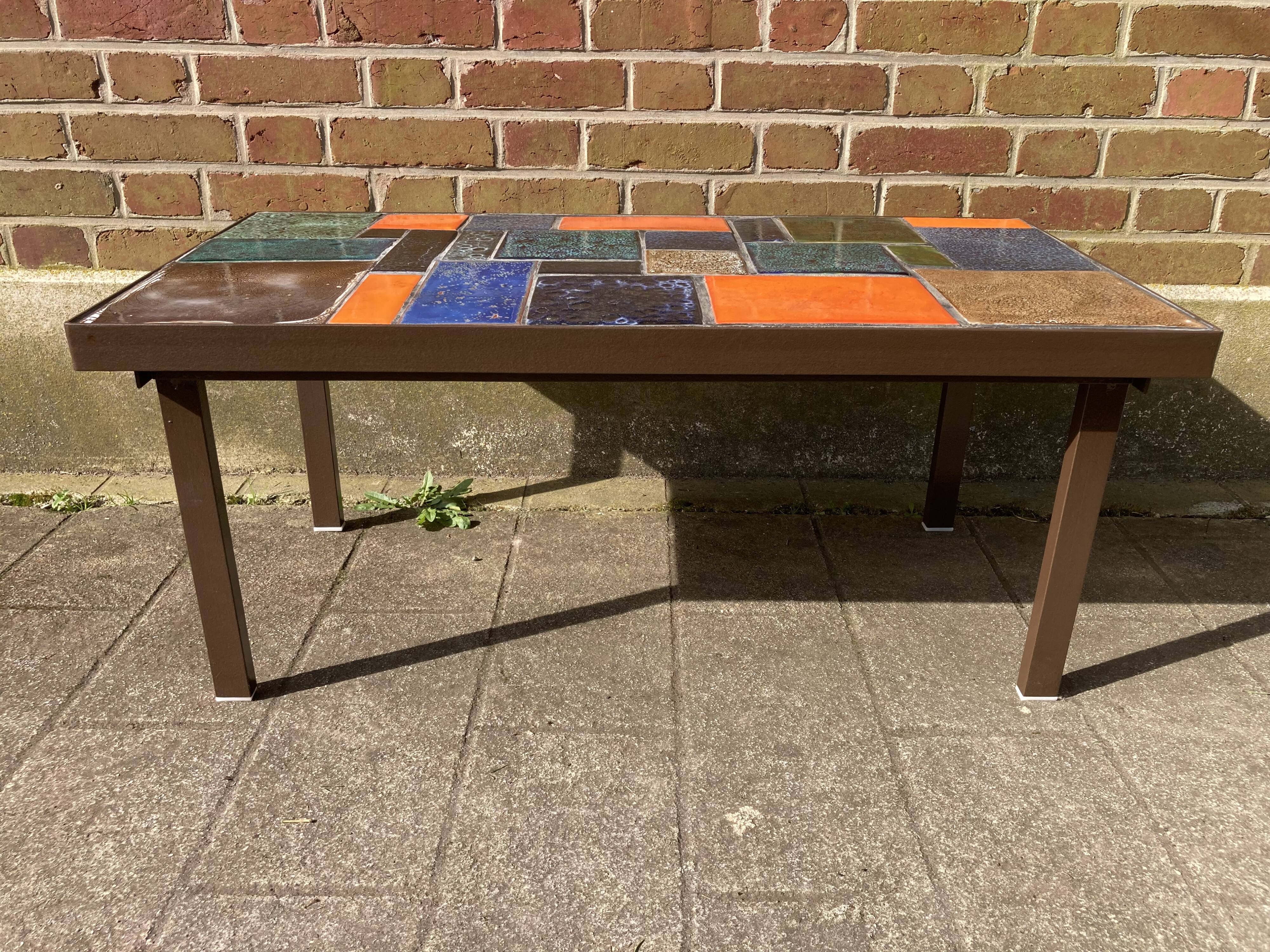 Vintage ceramic coffee table 1970