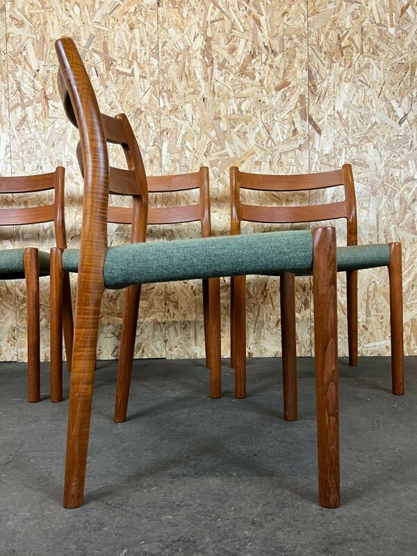 4 chaises en teck Niels O. Möller pour J.L. Moller’s 60