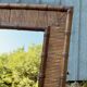 Bamboo and rattan mirror, 1960s-1970s