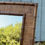 Bamboo and rattan mirror, 1960s-1970s
