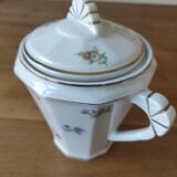 Porcelain sugar bowl with floral decoration
