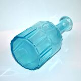 Vintage turquoise blue molded glass carafe 24cm