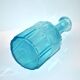 Vintage turquoise blue molded glass carafe 24cm