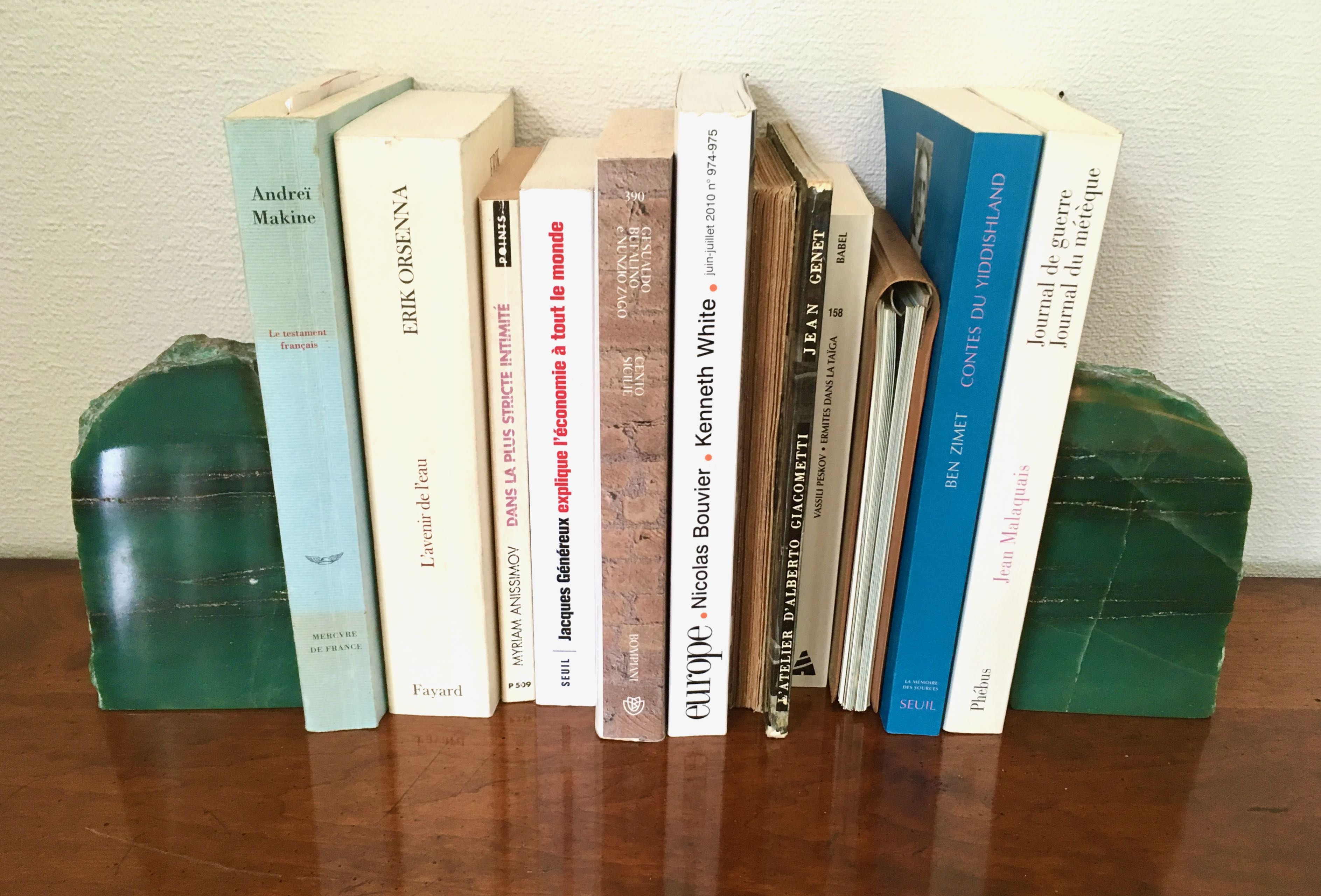 Serre-livres en malachite